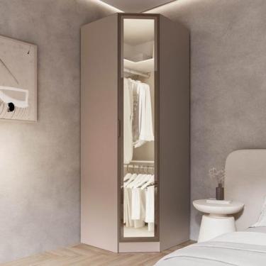 Imagem de Guarda Roupa Modulado 100% Mdf de Canto Oblíquo Reflecta Orion Cabecas