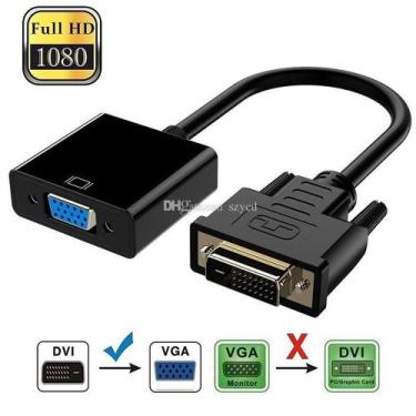 Imagem de Adaptador Conversor DVI-D Para VGA - HD 1080p - FLY ACE. 