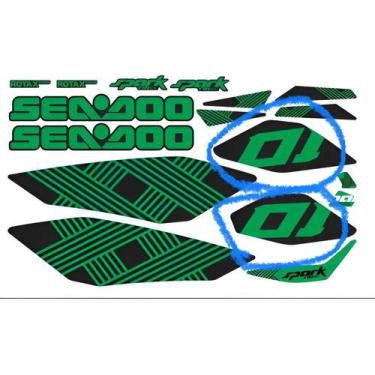 Imagem de Kit Adesivos Carenagem compatível Spark Trixx Verde Limão - SPTS