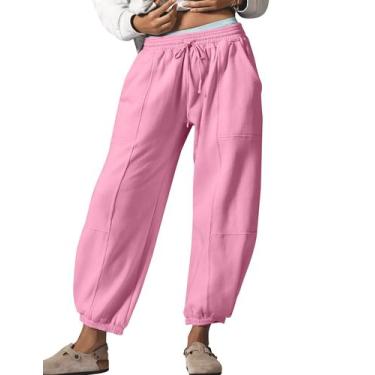 Imagem de Calça de moletom feminina Sujama Leopard Print Baggy Barrel 2026
