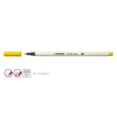 Imagem de Caneta Pen 68 Brush Cor 44 Amarelo - Stabilo