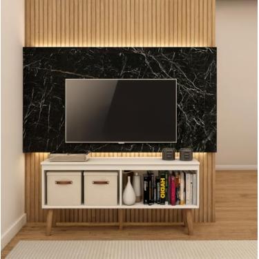 Imagem de Rack Para Sala De Estar Modelo Aberto Sem Portas 1.07m Suporte Para TV e Organização de Eletrônicos
