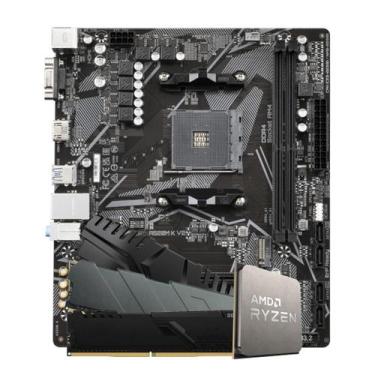 Imagem de Kit Upgrade, AMD Ryzen 5 5600GT, Placa Mãe Chipset A520, 16GB DDR4, Co