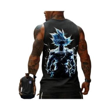Imagem de Colete De Fitness Sem Mangas Dragon Ball Super Saiyan Para Homens E Mu