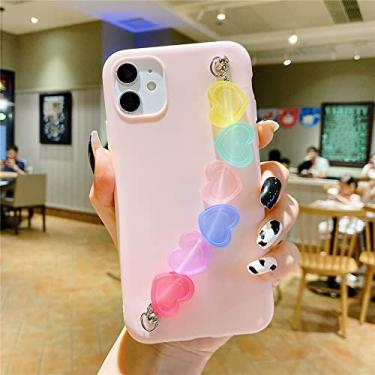 Imagem de Capa de corrente de pulseira em forma de coração transparente fashion para Samsung Galaxy J5 J3 J7 A5 2017 J4 J6 Plus A7 A9 2018 Capa de silicone macio , estilo 1, para A5 2017 (A520)