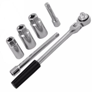 Imagem de Kit Chave De Vela C Catraca Extensão E Soquete 16 18 E 21 Mm