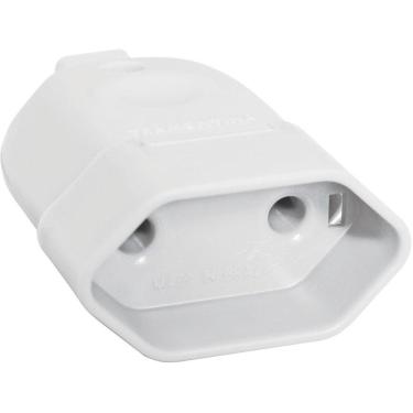 Imagem de Plugue fêmea 2P 10A 250V~ cor branco Tramontina