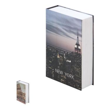 Imagem de Cofre Camuflado Com Chave Formato Livro Porta Joias Dinheiro