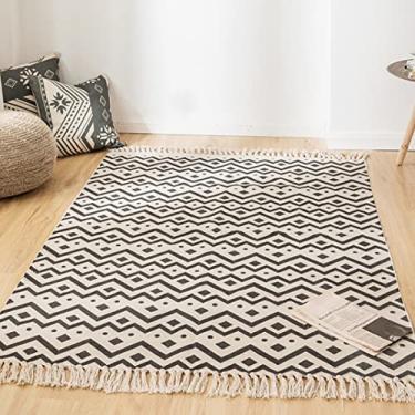 Imagem de youyoucool Casa Coleção Vintage Tapete de Área Envelhecido Tapete Boêmio Grande Tapetes Antiderrapantes Lavável para Sala de Estar Quarto Crianças Berçário 47x71 polegadas