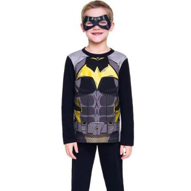 Imagem de Pijama Veggi 11.01.0514 Super Herói Morcego Infantil Acompanha Máscara