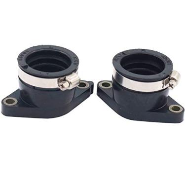 Imagem de Motoku Pacote com 2 suportes de bota para coletor de admissão de carburador esquerdo direito para motocicleta Yamaha TT350 XT350