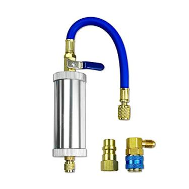 Imagem de Injetor de tinta a óleo do compressor R134A, ferramenta HVAC de ar condicionado, C R12 R22 injetor de óleo e tinta ferramentas de refrigeração - 1/4 SAE macho e fêmea injeção de onças