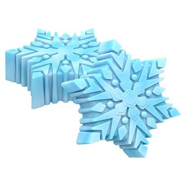 Imagem de SpinningLeaf Moldes de chocolate para biscoitos Oreo Floco de neve (pacote com 2)