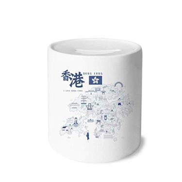 Imagem de DIYthinker Hong Kong Famous Points China Money Box Saving Banks Ceramic Coin Case Kids Adults