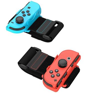 Imagem de TalkWorks Joycon Wrist Band Straps for Nintendo Switch - Adjustable Right/Left Controller Joy cons Accessories - Ideal for Just Dance 2015, 2018, 2019, 2020, 2021