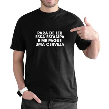 Imagem de Camiseta Masculina Slim Leve Fresca Casual Estampa Frase Engraçada Com