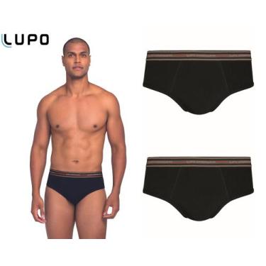 Imagem de Kit 2 Cuecas Lupo Slip Masculina Algodão Original Underwear