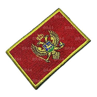 Imagem de BP0243T 01 BR44 Bandeira Montenegro Patch Bordada, passar a ferro ou costura