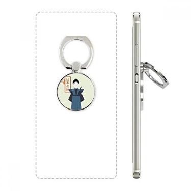 Imagem de Suporte de anel de telefone tradicional japonês antigo Bushi com alça ajustável