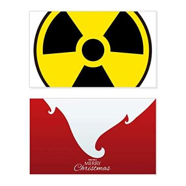 Imagem de Yellow Danger Chemical Radiation Symbol Holiday Holiday Merry Christmas Congrats Card Christmas Letter Message