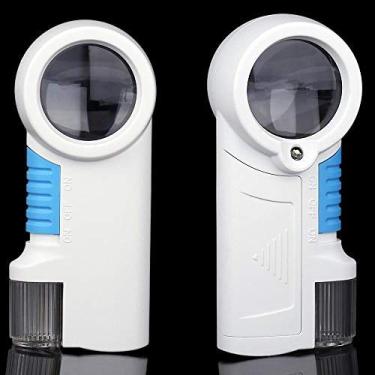 Imagem de Lupa de Mão Com Luz 2 Leds com lanterna amplicação 12X CBRN01606 - Commerce Brasil