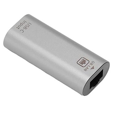 Imagem de Adaptador Ethernet Fêmea USB C de Liga de Alumínio para RJ45 Fêmea 10/100 / 1000 Mbps Sem Driver Fácil de Usar Interface Tipo-C Adaptador Ethernet USB-C para Telefones e Tablets de Computadores