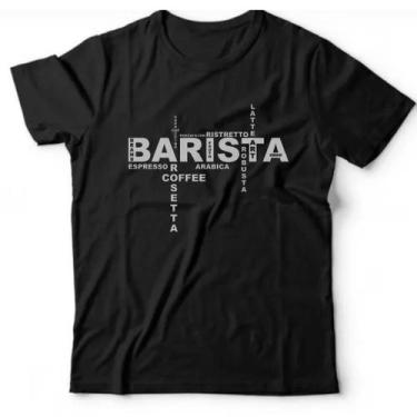 Imagem de Camiseta Algodão Bebidas Café - Palavras Cruzadas: Barista - Inoctua