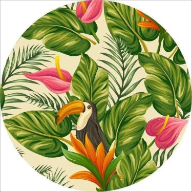 Imagem de Painel Redondo 3D Sublimado Folhagem Frd-3027