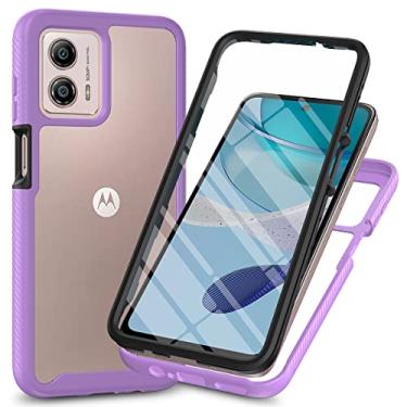 Imagem de Elubugod Capa para Motorola Moto G53 5G, capa de telefone com capa protetora de tela para Motorola Moto G53 5G XT2335-2 capa roxa