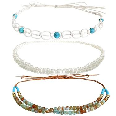 Imagem de RainFlowwer Faixa de chapéu para chapéu de cowboy feminino, feito à mão, substituível, chapéu, cinto para homens, chapéu Panamá Fedora, B, M