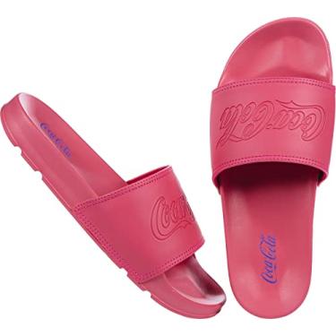 Imagem de Sandálias Coca Cola, Slide Groove, Feminino, Goiaba/Goiaba, 34