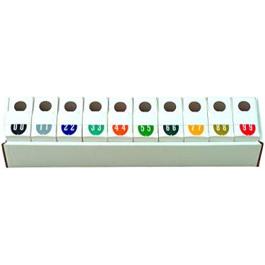 Imagem de Doctor Stuff - File Folder Labels, Complete Set of Numbers 0-9, VRE/GBS 8857 MatchSYS #6 - VONM Series Chart Stickers, 1-1/2" x 1-1/8", 1 each of 10 Rolls, 500/Roll