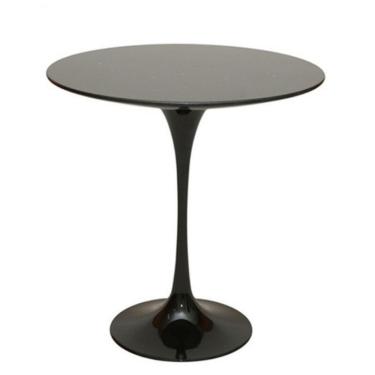 Imagem de Mesa Lateral Tulipa Saarinen Redonda 51 cm - Laqueado Base Preta