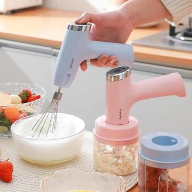 Imagem de Mini Batedeira Elétrica Sem Fio Batedor Bolo Ovo Creme - AGITATOR TRIT