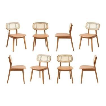 Imagem de Kit 4 Cadeiras Madeira Maciça Liz Cabecasa Madeiramadeira Caramelo