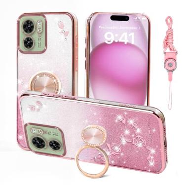 Imagem de Nouxwerx Capa para celular Motorola Moto Edge 40 5G, capa protetora à prova de choque para Moto Edge 2023 5G (ouro rosa)