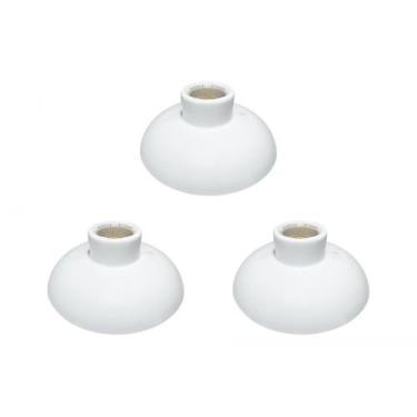 Imagem de Kit C/3 - Plafonier Pvc Perlex Branco Redondo Soquete Por...