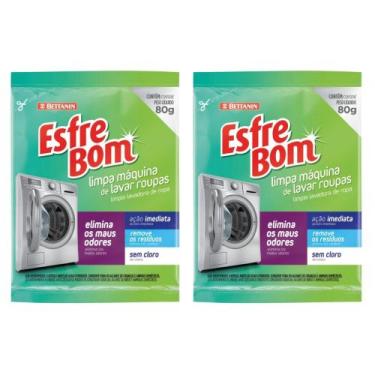 Imagem de Limpa Máquina De Lavar Roupas Esfrebom 80g Kit Com 2unidades