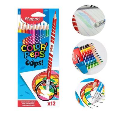 Imagem de Lápis de Cor Maped Color Peps Oops Apagável com 12 Cores