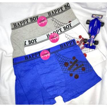 Imagem de Kit 6 Cueca Algodão Infantil Juvenil Boxer Conforto Menino - Atacado d