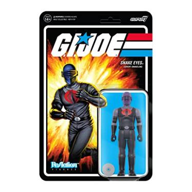Imagem de Super7 G.I. Joe Snake Eyes - 3.75" G.I. Joe Action Figure with Accessory Classic Cartoon Collectibles and Retro Toys