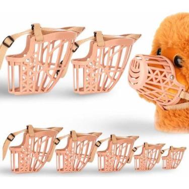 Imagem de Kit 7 Focinheiras Plástica Ajustável para cães Cachorros Tamanho 1 Ao 