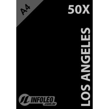 Imagem de 50 Folhas Papel Color Plus Los Angeles (Preto) A4 180g