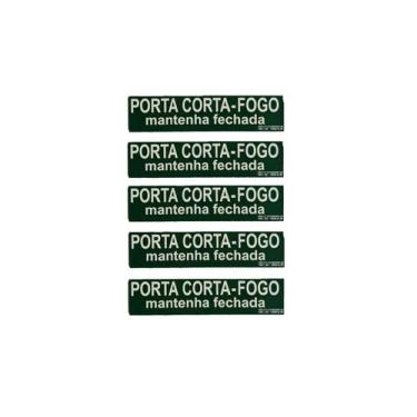 Imagem de Kit com 5 placas porta corta-fogo - Sinalplast 