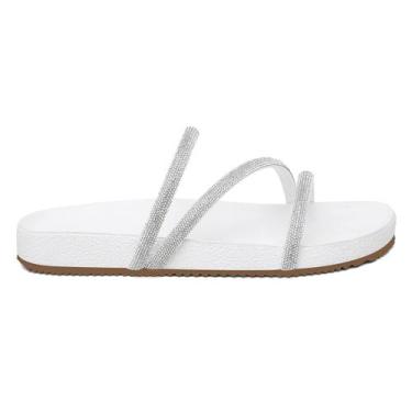 Imagem de Papete Feminina 3 Tiras Sandália Rasteirinha Praia Verão Chinela Taman