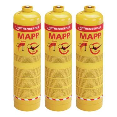 Imagem de Kit 3 Gás Mapp Pro 360 Cilindro 400g R35539 Rothenberger