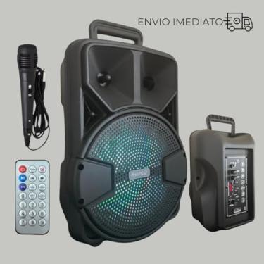 Imagem de Caixa de Som Bluetooh Microfone e LED Cancun