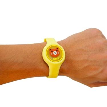 Imagem de Pulseira Relogio Infantil Anti Mosquito Repelente Figurinhas Cor:Amarelo (STO628AM)