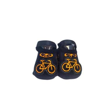 Imagem de Sapatilha p/ bebe 0-15 azul marinho c/bicicleta ref-21072004 - LEKE  M