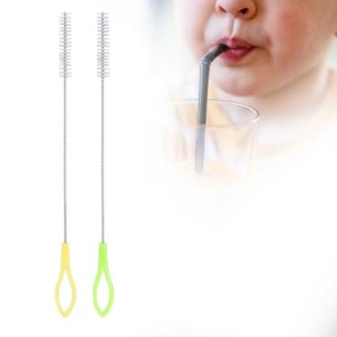 Imagem de Escova para Canudo, 2 unidades - Escovinha para Limpeza de Canudos Reutilizáveis, Copos com Canudinho e Squeeze